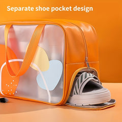 Cartoon Fruit Pattern Translucent Makeup Handbag Toiletry Wash Bag