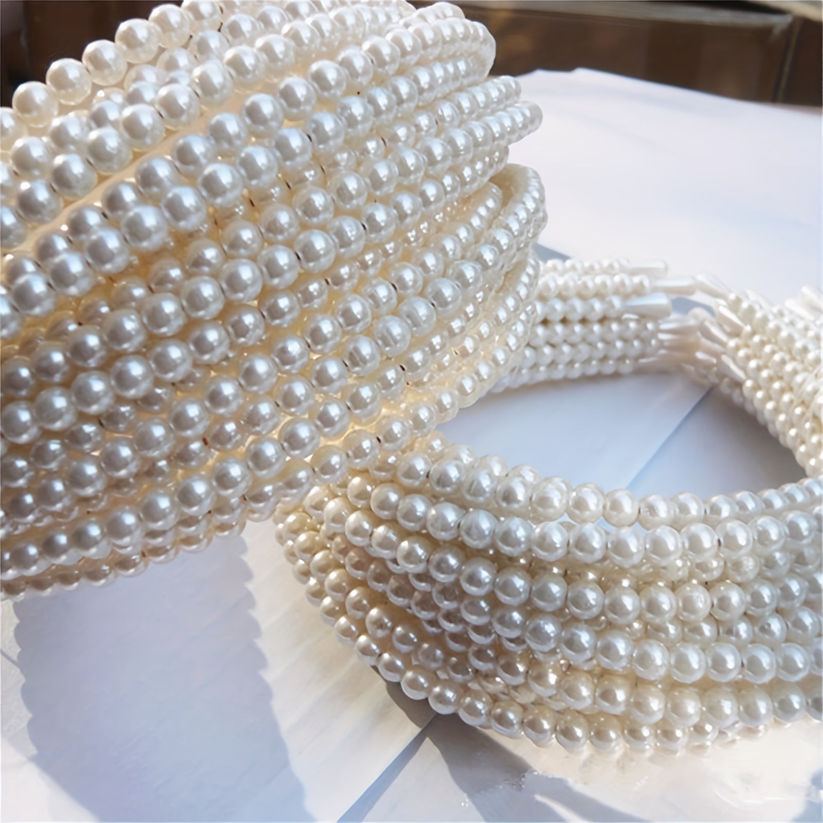 2pcs Faux Pearl Headband Hairbands Bridal Hair Hoop Hair Accessories
