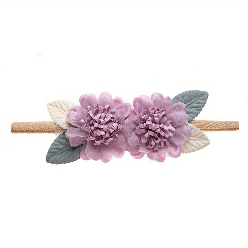 Flower Hairband Soft Elastic Headband Hair Accessories For Girls