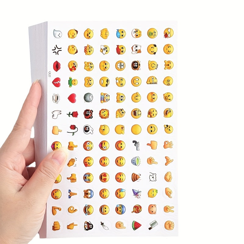 624 Mini Emoticon Stickers - Fun Variety of Patterns for DIY Decoration