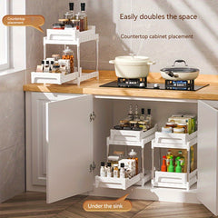 Kitchen Crevice Storage Rack Pull-Out Mobile Cart On Floor Bathroom Storage