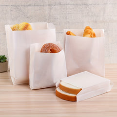 50pcs Disposable Food Packaging Bag Bread Fried Chicken French Fries Paper Bag