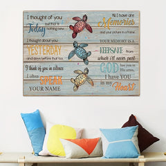 Sea Turtle Graffiti Board Canvas Poster Prints for Home Wall Decoration