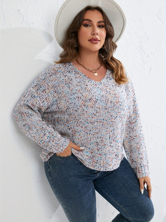  Lantern Sleeve Boat Neck Sweater Women's Plus Casual Pullover