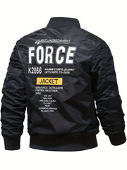 Men's Slim Fit Zip Up Jacket Windproof Motorcycle Jacket
