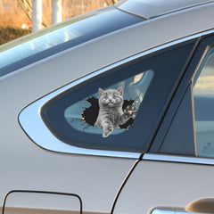 3D Kitten Car Stickers Funny Kitten Cover Car Rear Scratches Sticker