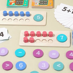 Wooden Ten Frame Math Set for Dual Player Number Learning