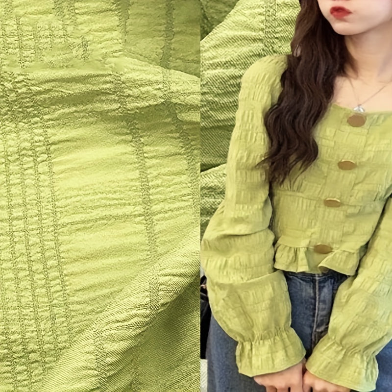 Women's Dress Shirt Fabric Polyester Ammonia Elastic Chiffon 500cm