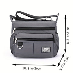 Men's Large Capacity Waterproof Backpack Nylon Shoulder Crossbody Bag