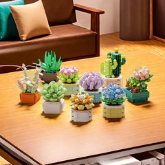 Creative Flower Pot Building Block Puzzle Toy Set