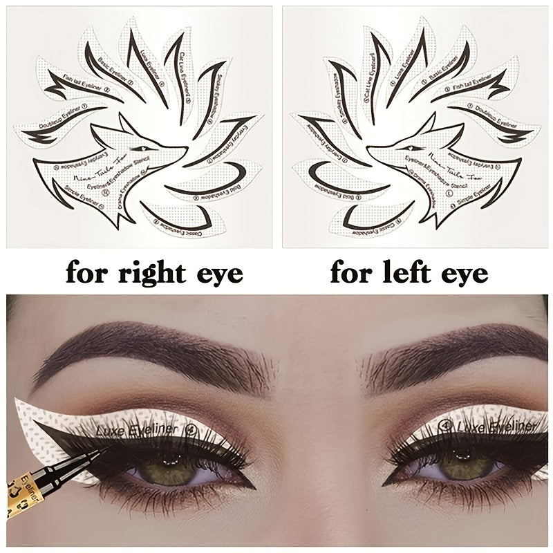 4 Style Eyeliner & Eyeshadow Stencil Kit - Create Perfect Looks