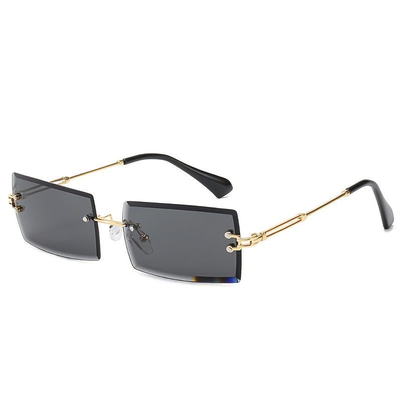Rimless Rectangle Sunglasses UV400 Sun Glasses