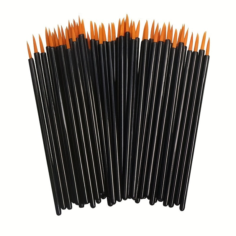 50Pcs Disposable Eyeliner Makeup Brushes Fine Nylon Hair Beauty Make Up Brush