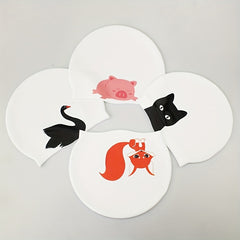 Animal Print Silicone Swimming Hat Elastic Waterproof Swim Pool Ear Protection
