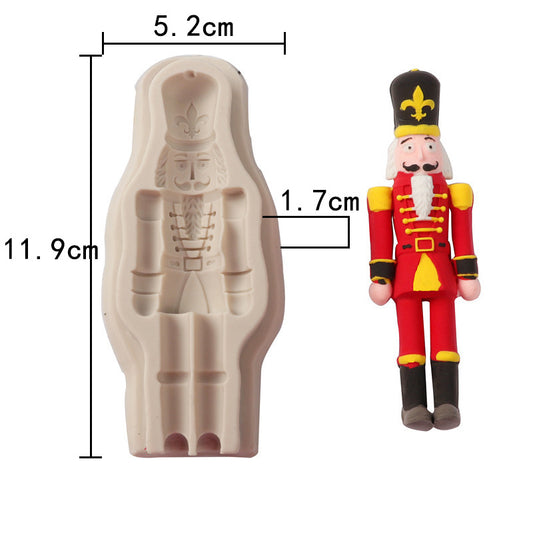 Silicone Christmas Guard Fondant Cake Chocolate Molds DIY Fondant Tools