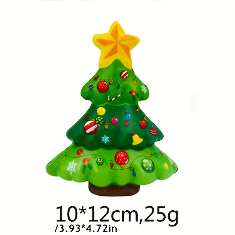 4pcs Christmas Squishy Toys Santa Snowman Elk Slow Bouncy Stress Reliever