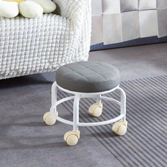 Heightened Round Rolling Stool with Swivel Caster Toddler Stool