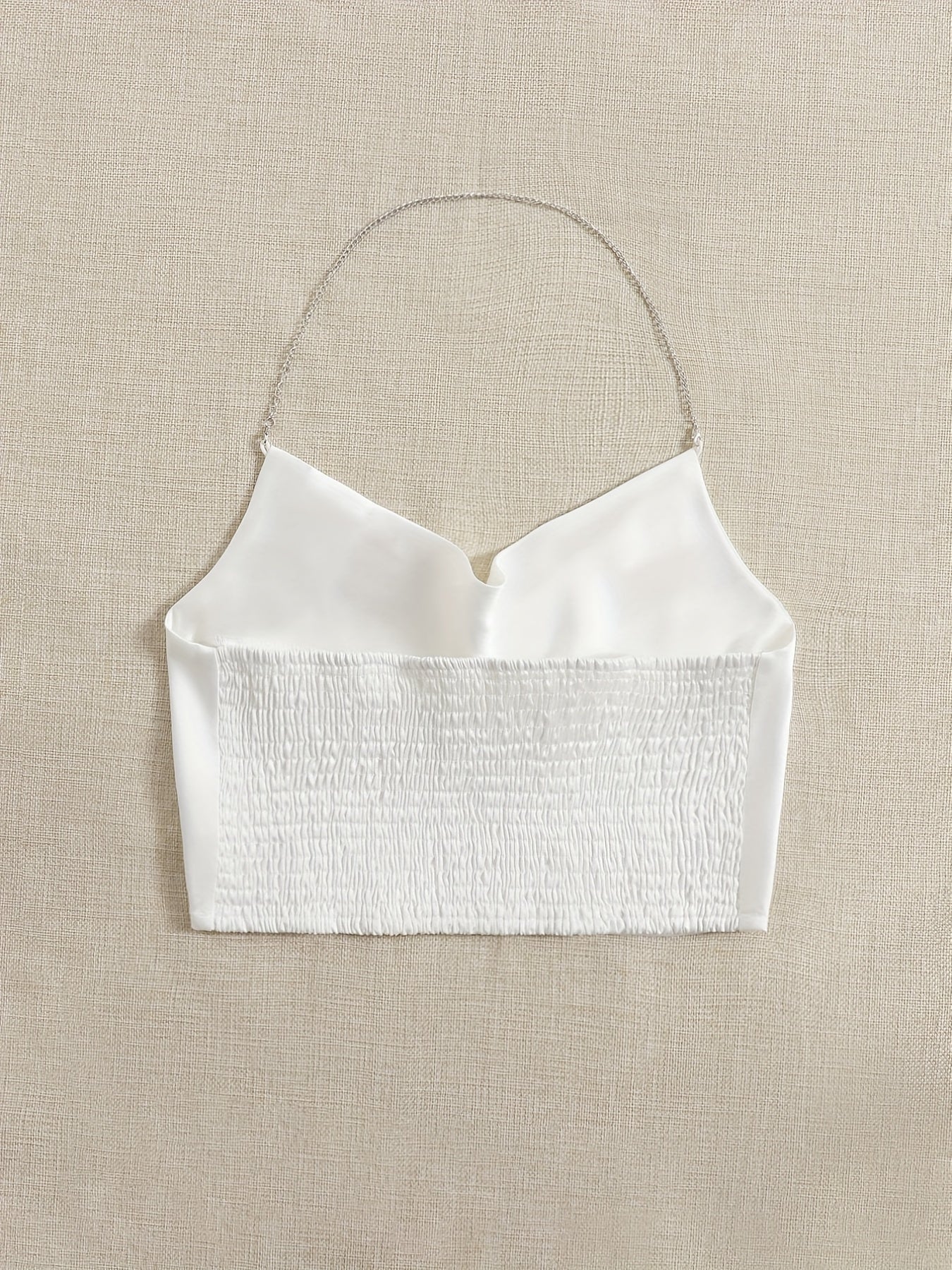 Chain Crop Halter Top Sleeveless Summer Casual Women's Clothing