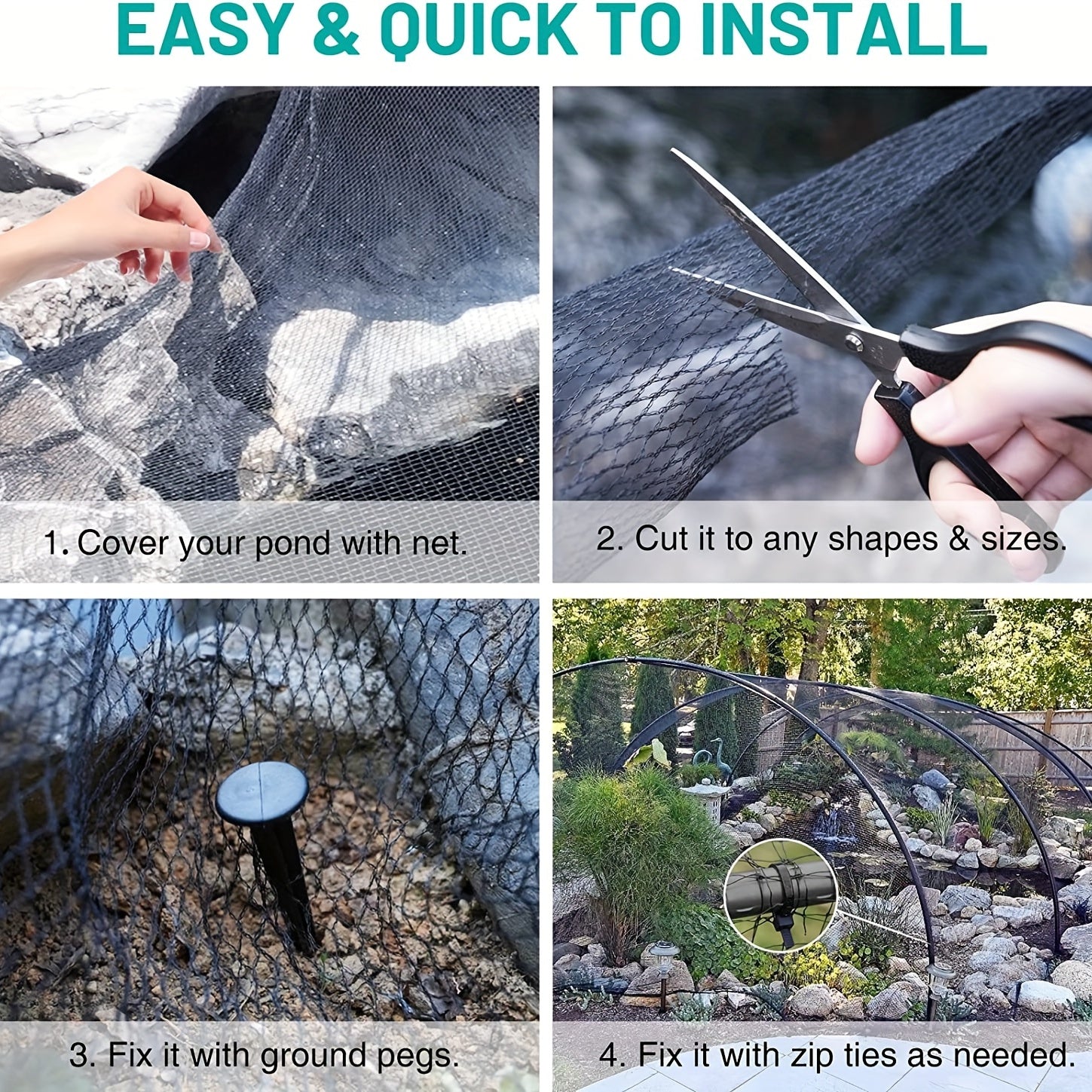 Pond Netting Pool Net Anti Bird Net Garden Net Mesh Net Cover For Leaves