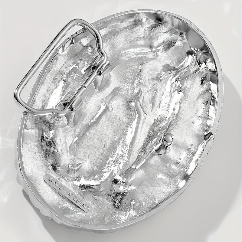 Vintage Virgin Mary Belt Buckle for DIY