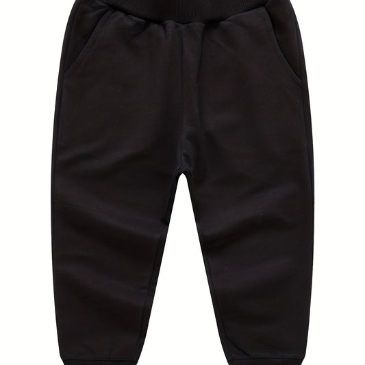 Boys Active Cotton Sweatpants Elastic Waist Sports Pants