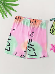 Girls' Tie Dye Print Casual Shorts
