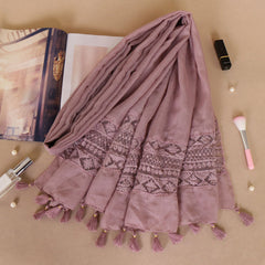 Lace Tassel Scarf for Women - Casual Cold Weather Scarves