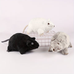 7in Realistic Mini Rat Plush Toy, Soft Mice Stuffed Animal