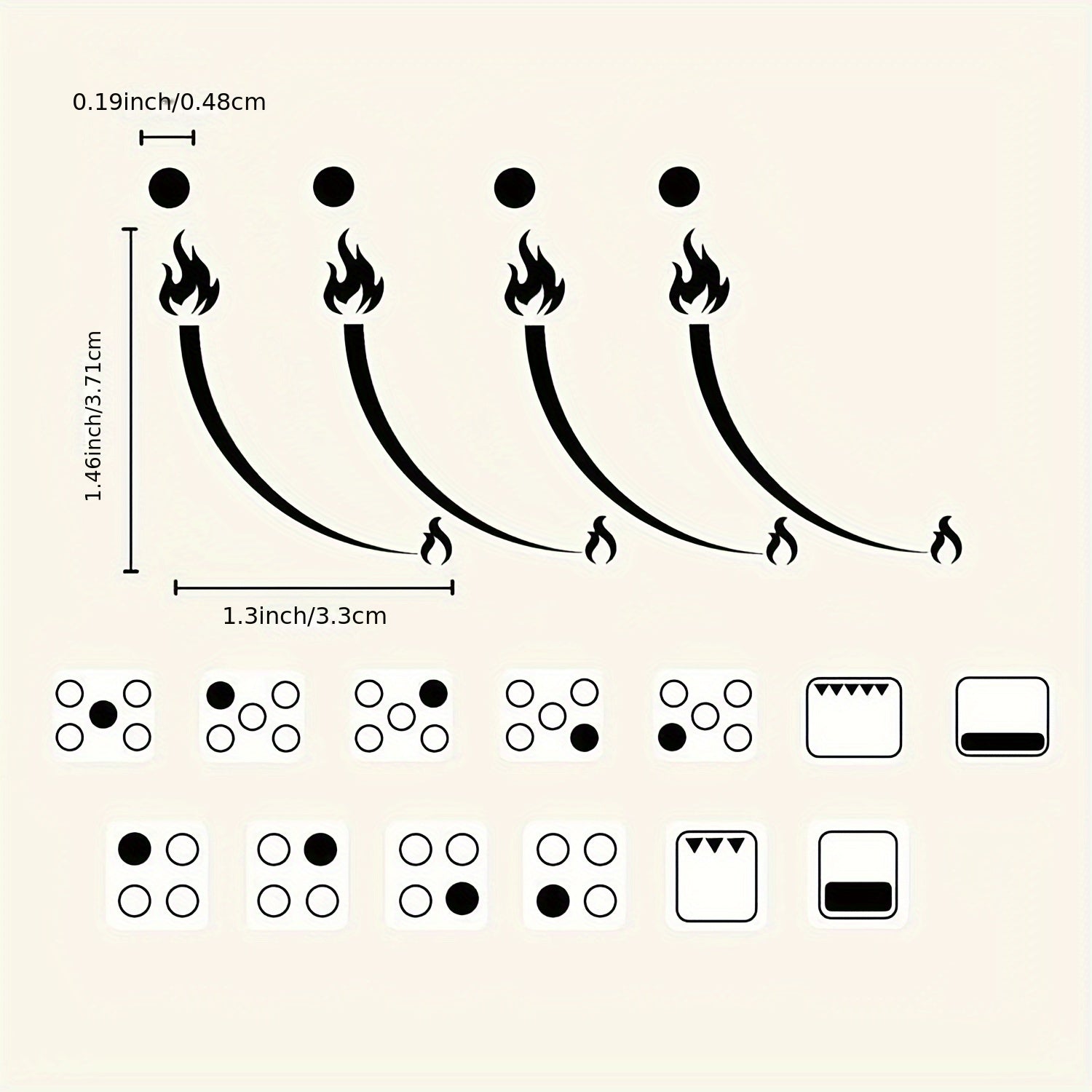 Flame Indicator Sticker Set for Stove Knob Replacement