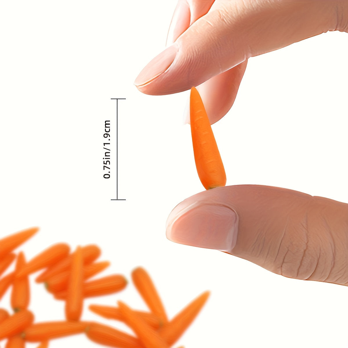 Artificial Carrots for DIY Diorama Scenes - Vibrant Orange Simulation Vegetables