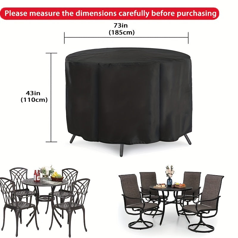 Waterproof Round Patio Furniture Cover Set UV Resistant