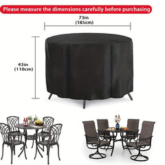 Waterproof Round Patio Furniture Cover Set UV Resistant
