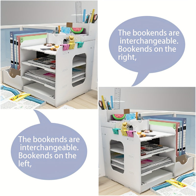 Desktop Organizer Storage Shelf for Office Supplies
