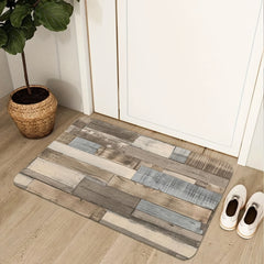 Wood Print Floor Mat Modern Home Rug Indoor Carpet Non Slip Kitchen Mat