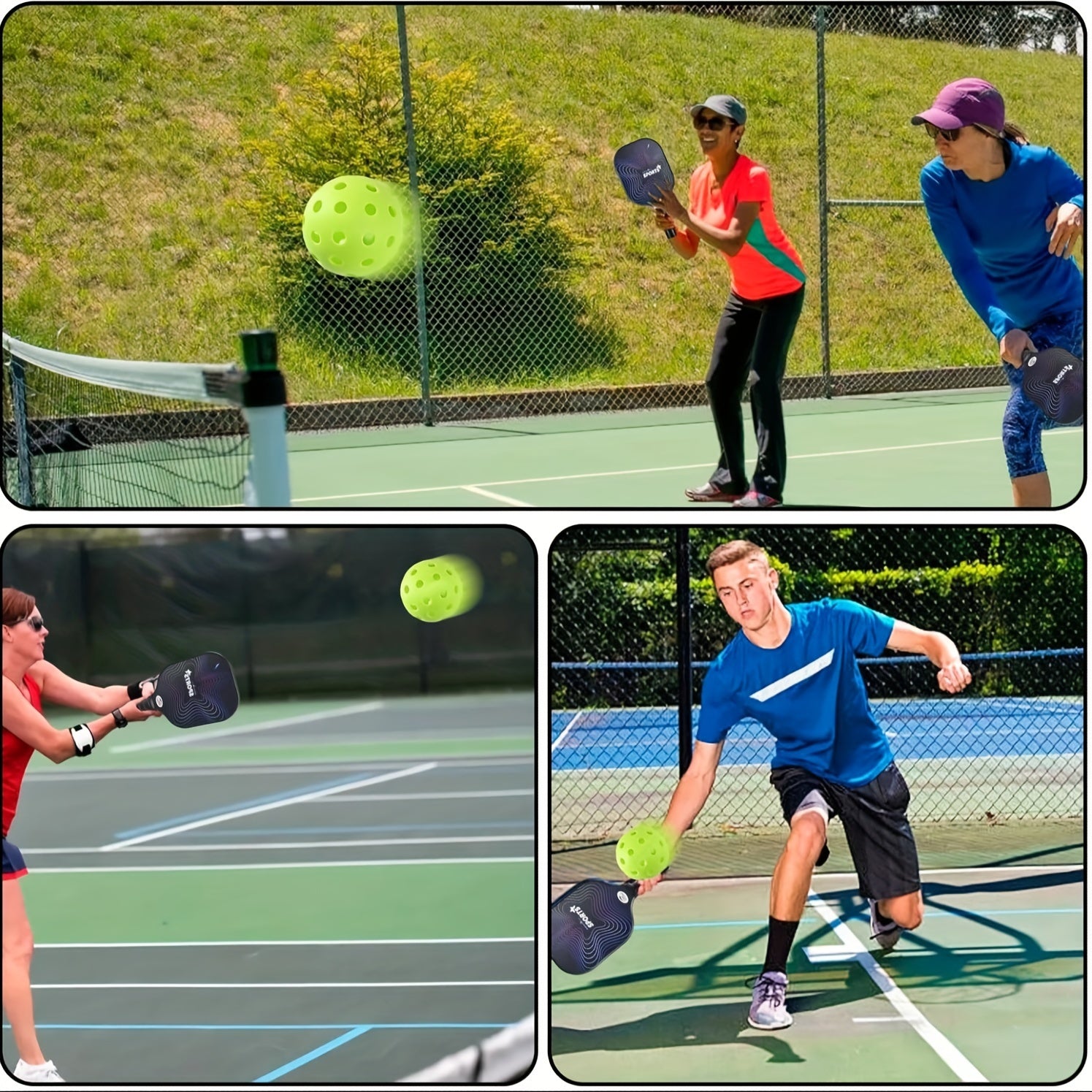6pcs Lightweight Pickleball Balls for Family Indoor Outdoor Training