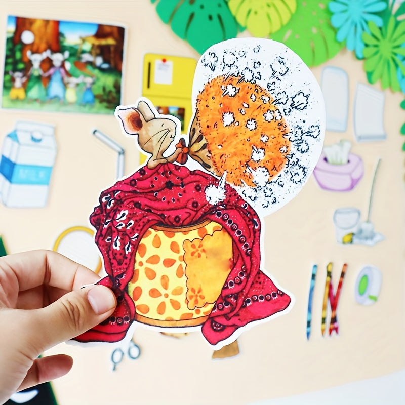 Felt Storytelling Kit Apron Drama with Mixed Colors Novelty Toy