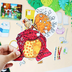Felt Storytelling Kit Apron Drama with Mixed Colors Novelty Toy