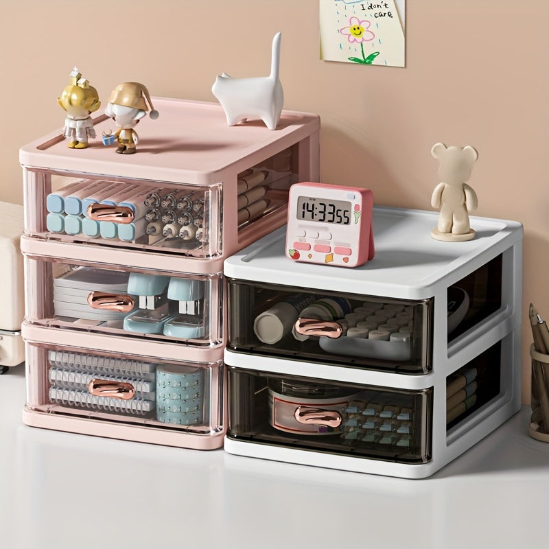 Desktop Storage Box Transparent Small Drawer Storage