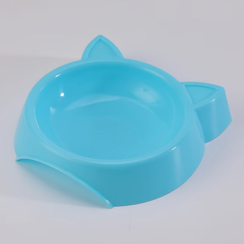 Plastic Cat Dog Bowl Anti Overturning Single Double Bowls For Food & Water