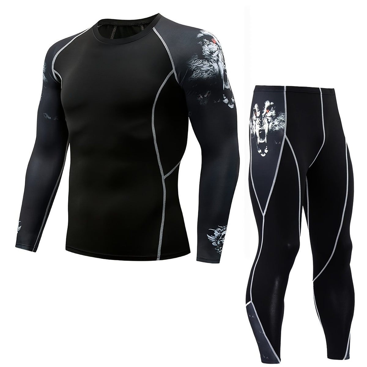 Men's Thermal Compression Set for Fitness Running Skiing