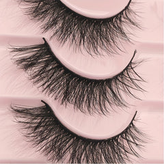 10 Pairs Faux Mink Lashes Natural Look Cat Eye False Eyelashes