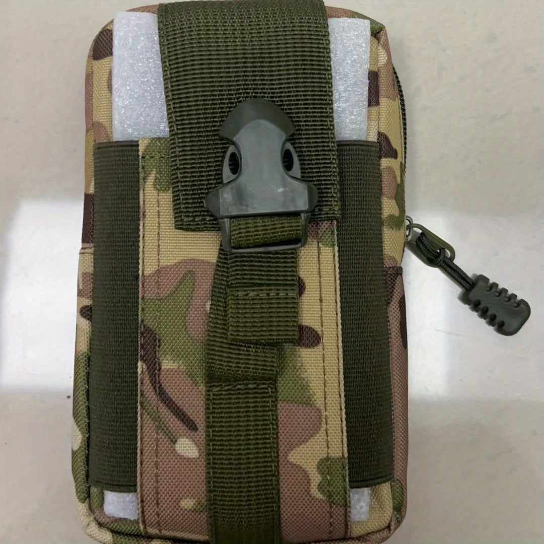 Men's Canvas Zip Waist Bag Camo Coin Purse Phone Bag