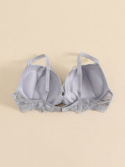 Flower Lace Bra Bow Push Up Lingerie