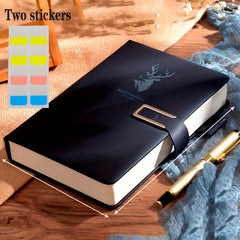 Custom A5 Notebook 400 Pages Thick Soft Cover 2 Stickers Bookmark Waterproof