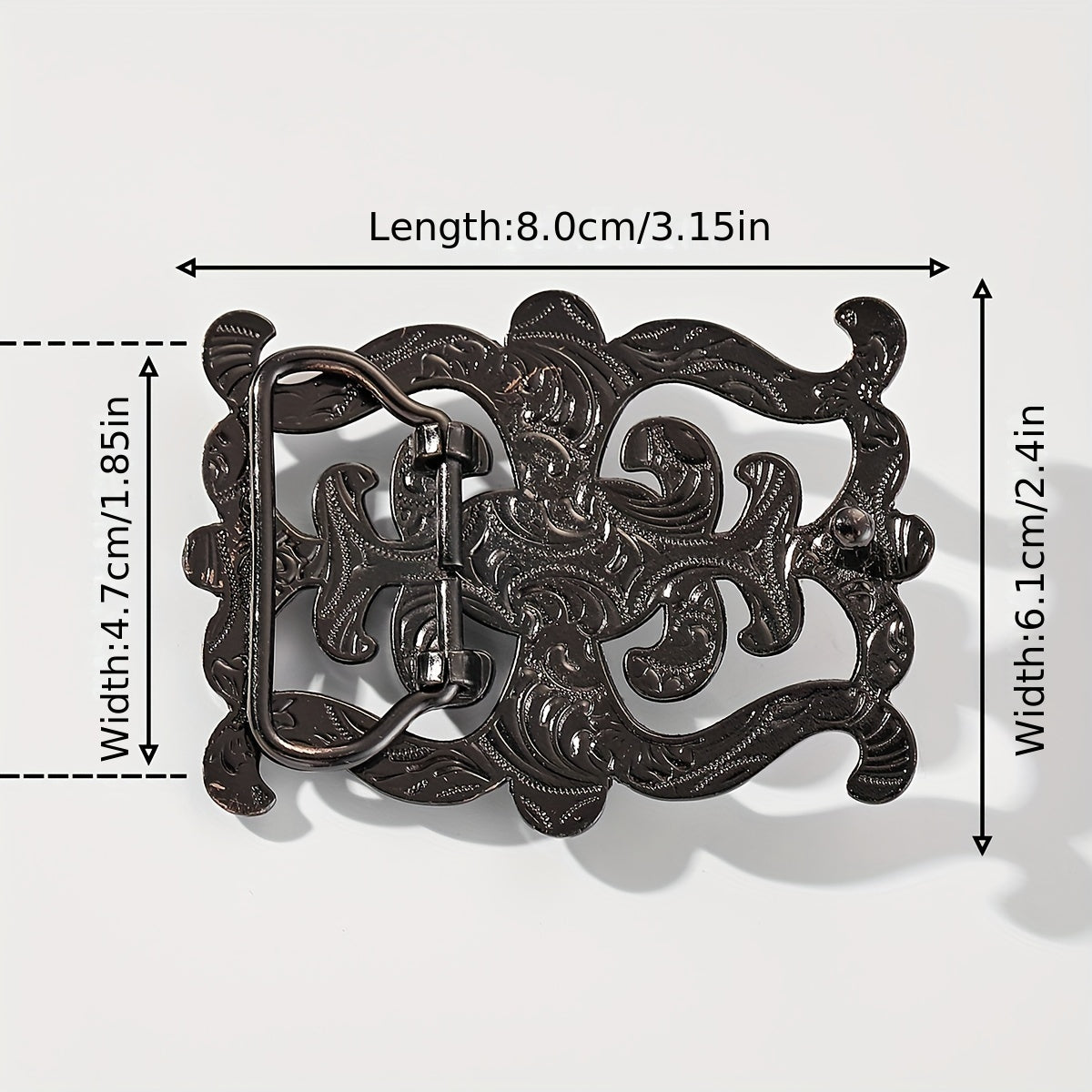 Retro Leaf Belt Buckle Boho Hollow Out Western Cowboy Belt Decorative Accessorie