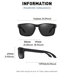 Men's Polarized Square Sunglasses UV Retro Glasses