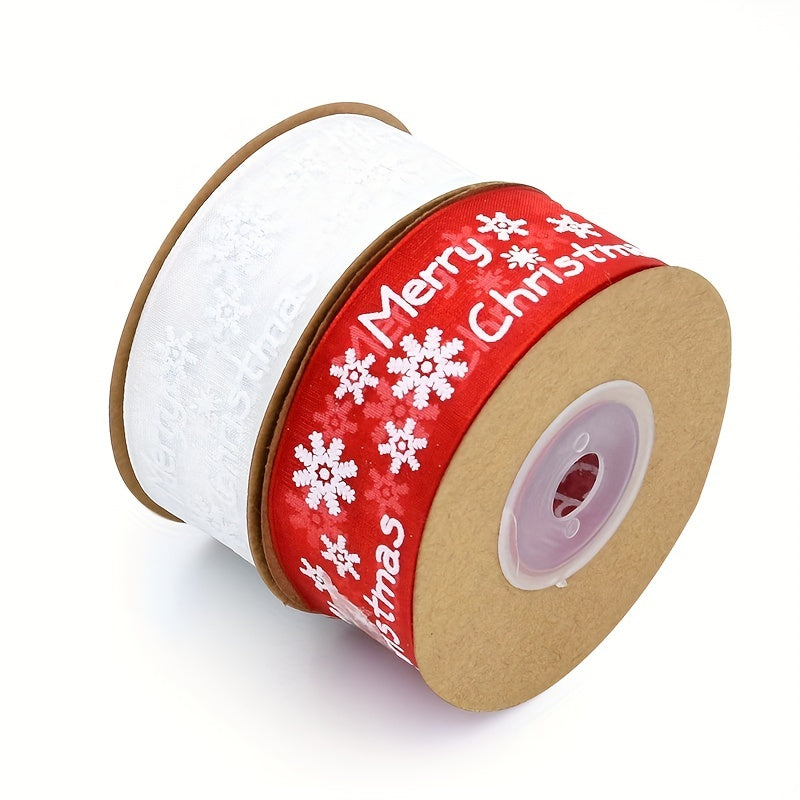 10M Christmas Satin Ribbons Crafts DIY Tape Wedding Gift Bows