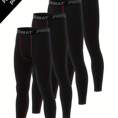 Men's Solid Leggings Active Quick Drying Sports Compression Pants
