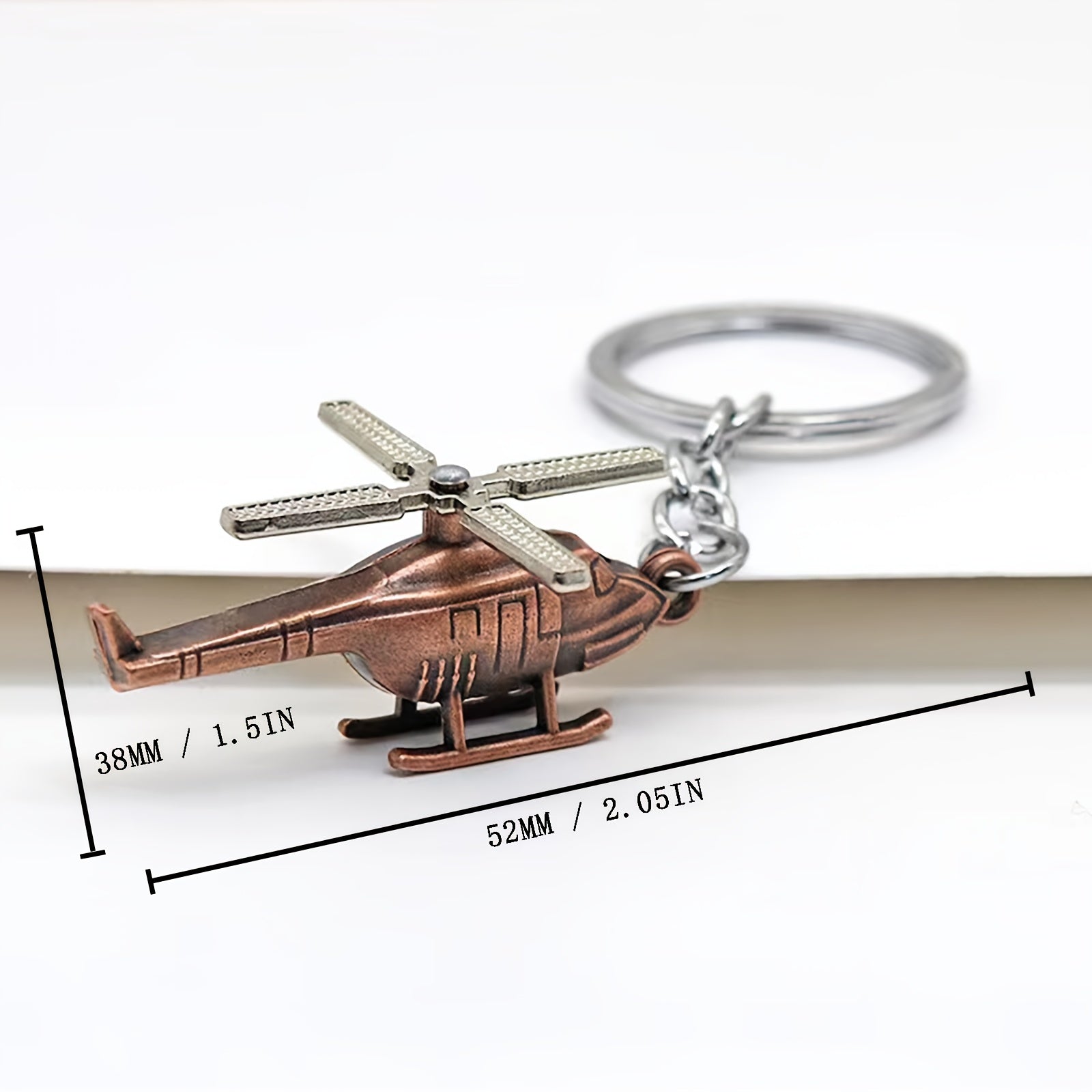 3D Helicopter Keychain Pendant for Men's Backpacks