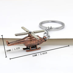 3D Helicopter Keychain Pendant for Men's Backpacks